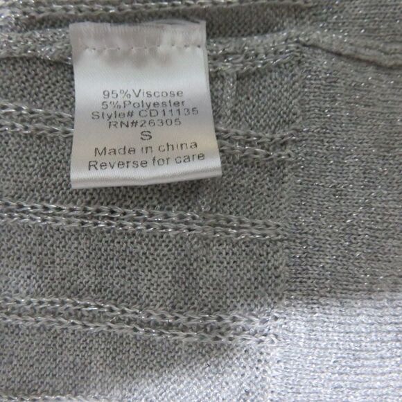Lumiere Silver Gray Knit Dress Sparkly Club Party - Picture 8 of 8